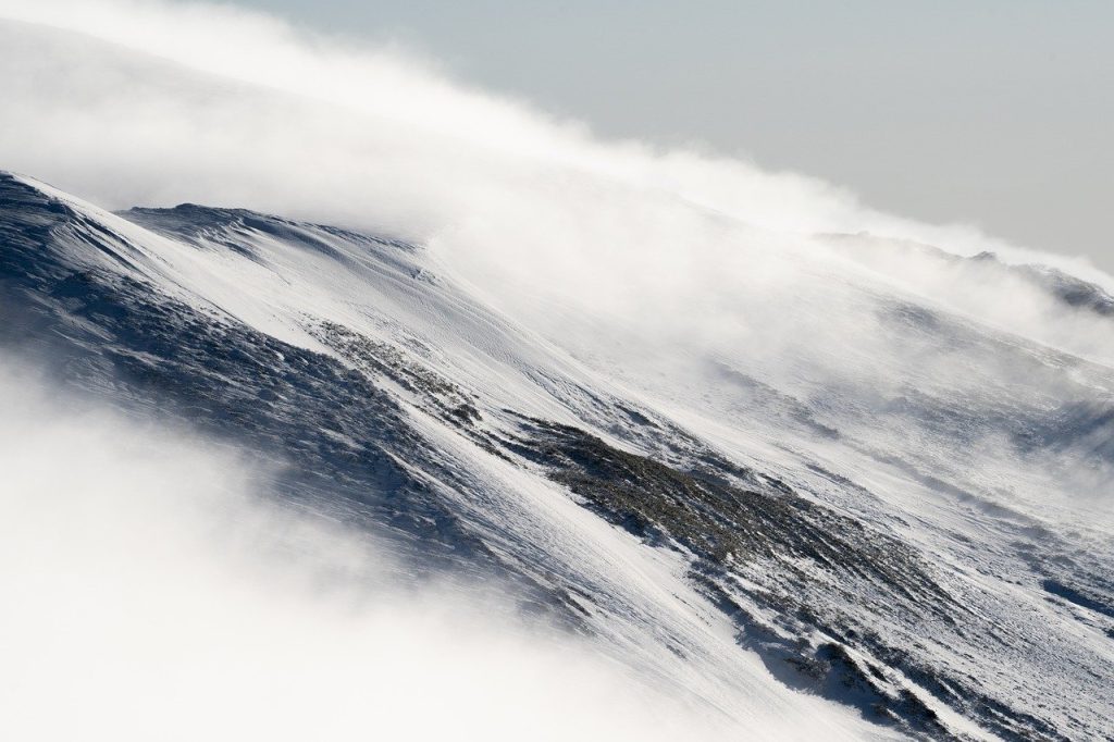 landscape, nature, mountain, snow, clouds